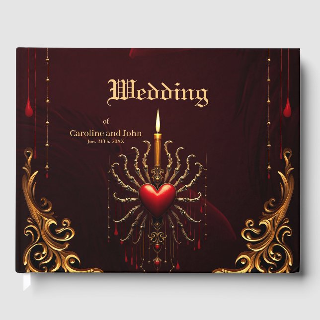 Die wunderschöne Kunst der gotischen Eleganz. Gästebuch (Vorderseite)