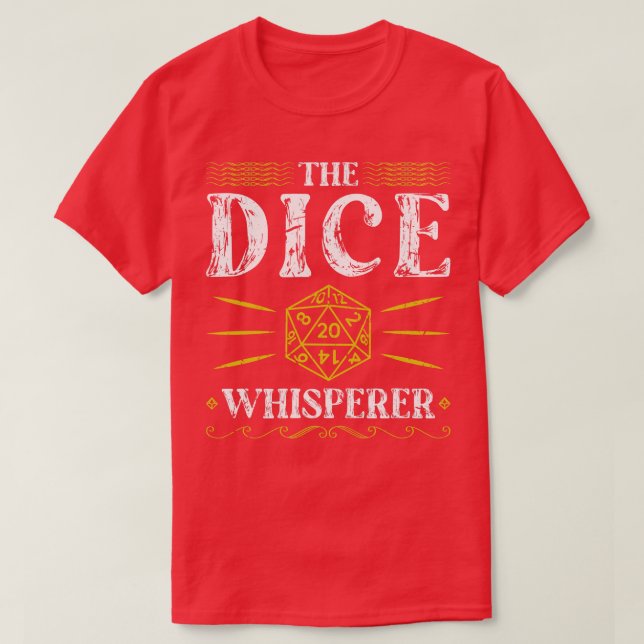 Die Würfel flüstern D20 RPG-Gamer T-Shirt (Design vorne)