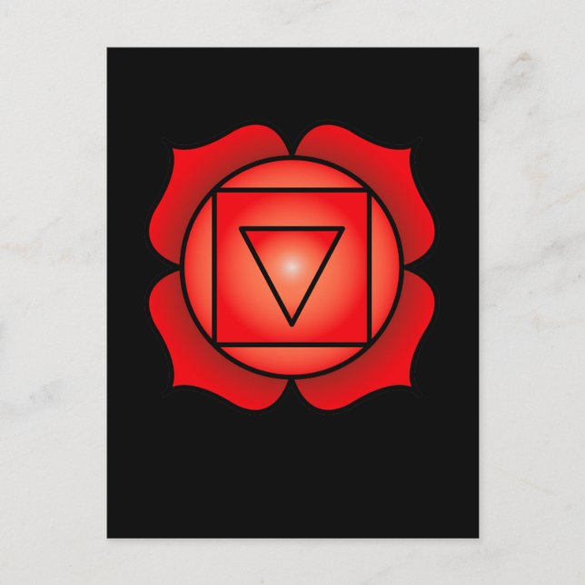 Die Wurzel der Chakra Postkarte (Vorderseite)