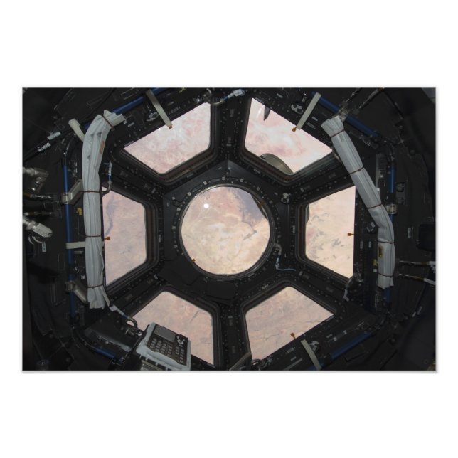 Die Wüste der Sahara, die durch die Fenster sichtb Fotodruck (Vorne)