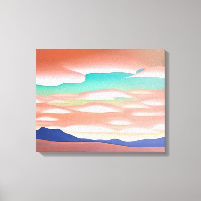 Die Wüste im Südwesten und die Minimalistische Kun Leinwanddruck (Vorderseite)