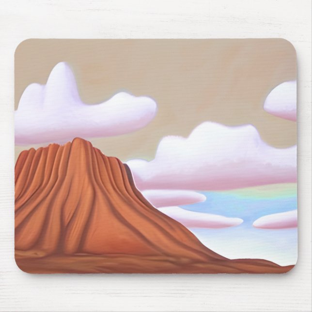 Die Wüste im Südwesten und die Minimalistische Kun Mousepad (Vorne)