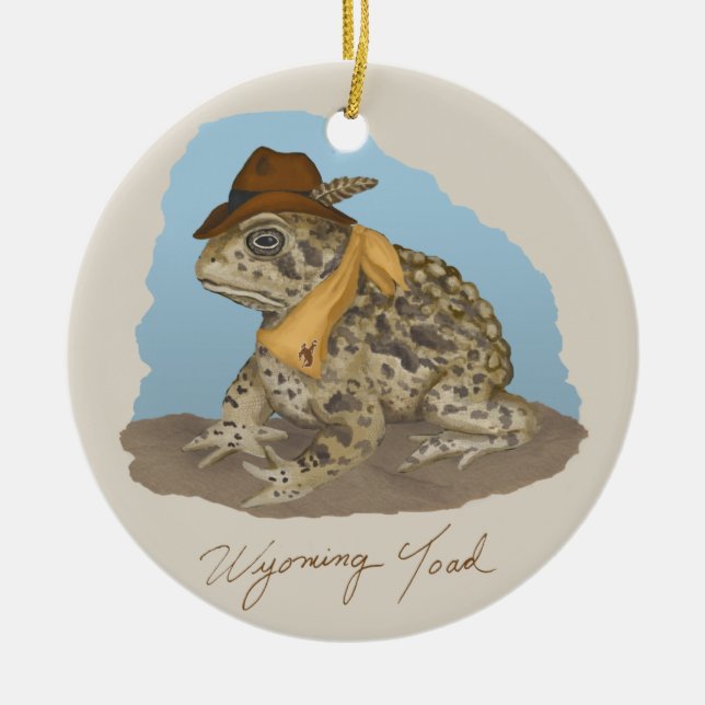 Die Wyoming-Kröten-Verzierung Keramik Ornament (Vorne)
