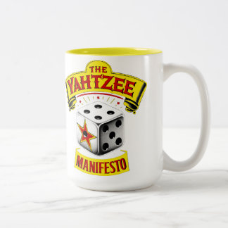 Die Yahtzee-Manifesto-Tasse Zweifarbige Tasse