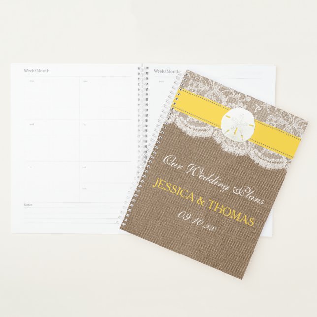 Die Yellow Sand Dollar Beach Hochzeitskollektion Planer (Anzeige)