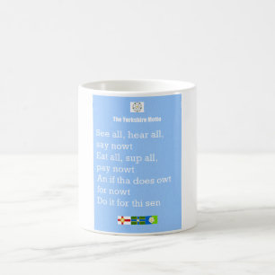Die Yorkshire-Motto-Tasse, große Geschenk-Idee! Kaffeetasse