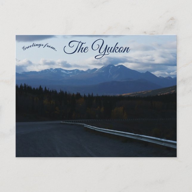 Die Yukon-Landschaft Postkarte (Vorderseite)