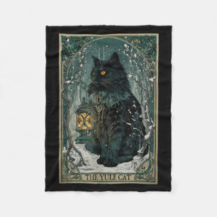 Die Yule-Katze Tarotkarte Weihnachten Fleecedecke