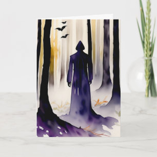 Die Zahl im WaldHalloween Karte