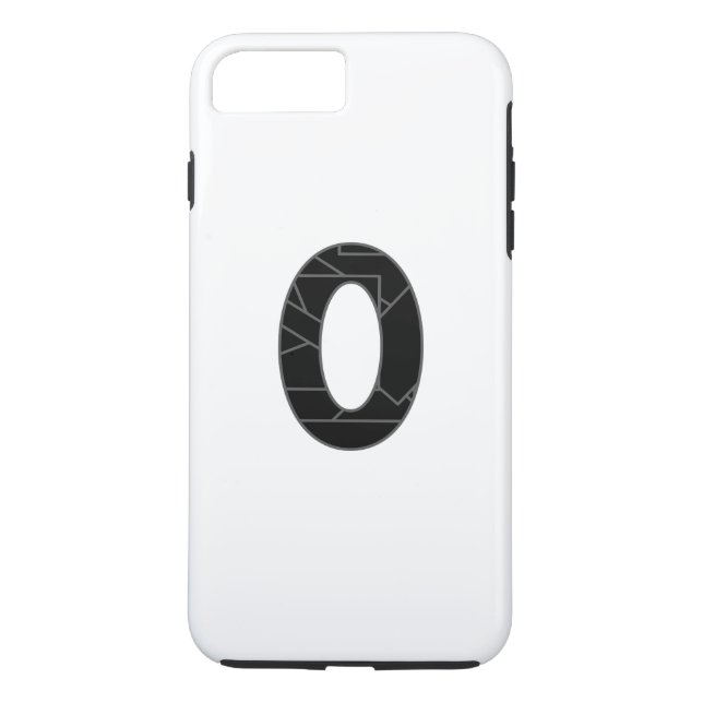 Die Zahl Null (0) in schwarz Case-Mate iPhone Hülle (Rückseite)