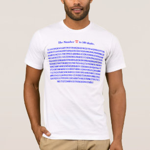 Die Zahl PI auf 500 Stellen. 3.14159265... SHIRT