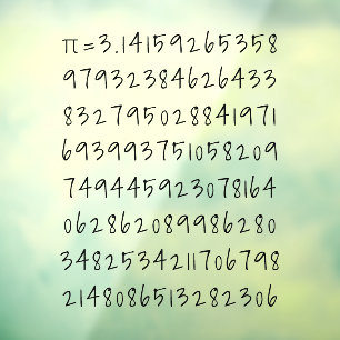 Die Zahl "RI=3,14" Mathematik & Science Lover's De Fensteraufkleber