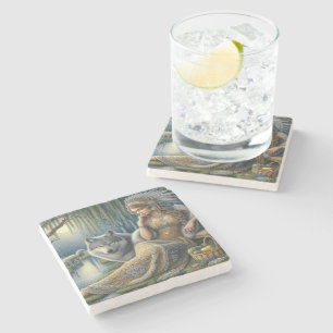 Die Zauberei Monlit im Mystischen Wald Steinuntersetzer