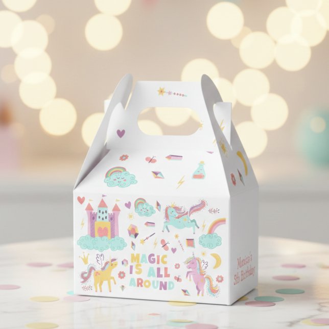 Die Zauberei Pastel Unicorn ist rund um den Geburt Geschenkschachtel (Von Creator hochgeladen)