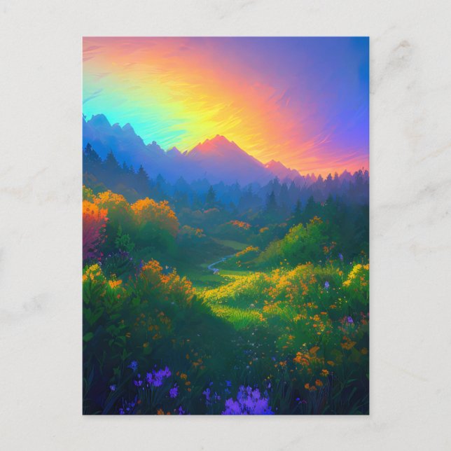 Die zauberhaften Farben der Sonnenuntergänge Postkarte (Vorderseite)