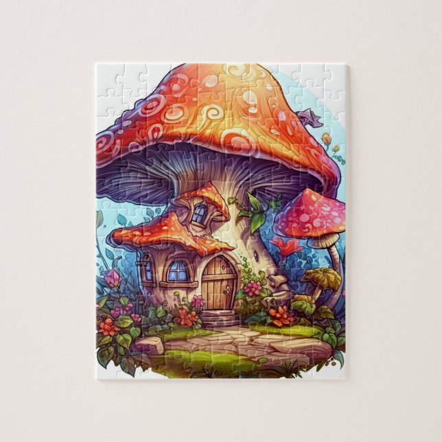Die zauberhaften Gnome Pilze Blumengärten (Vertikal)
