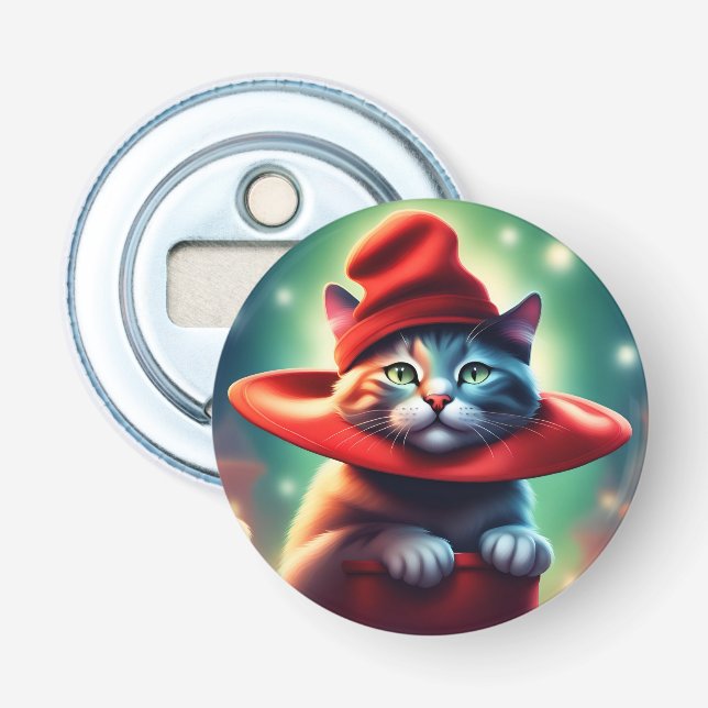 die Zauberkatze Flaschenöffner (Vorderseite)