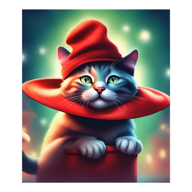 die Zauberkatze Fotodruck (Vorne)