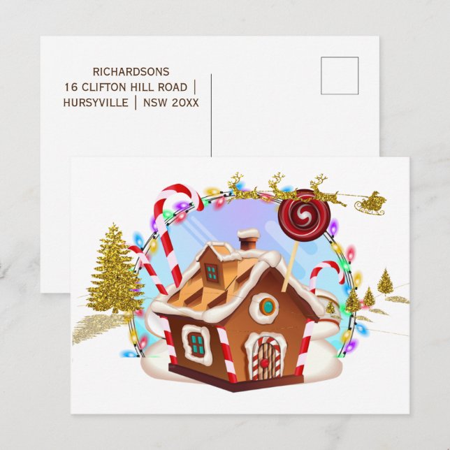 Die Zauberreise-Postkarte Feiertagspostkarte (Vorne/Hinten)