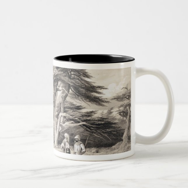 Die Zedern vom Libanon, graviert von Freeman Zweifarbige Tasse (Rechts)