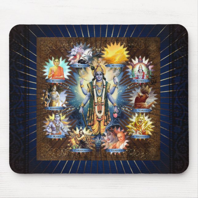 Die zehn Avatare von Vishnu - Mousepad (Vorne)