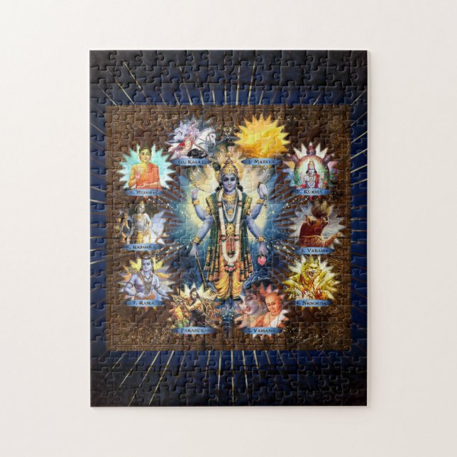 Die zehn Avatare von Vishnu - Puzzle-Fotokarte (Vertikal)