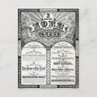 Die zehn Gebote 1876 Vintage Poster wiederhergeste
