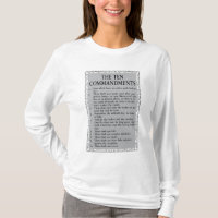 Die zehn Gebote Bibel T - Shirt der Frau