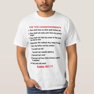 Die zehn Gebote des männlichen grundlegenden dunkl T-Shirt