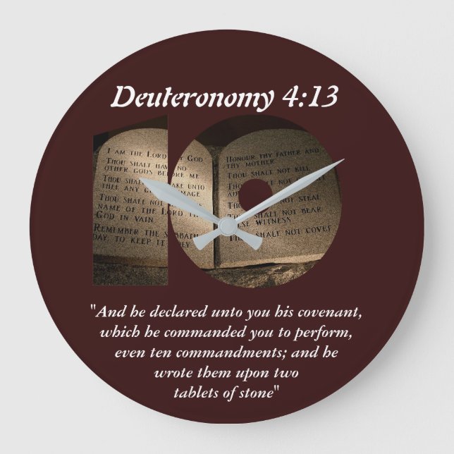 Die zehn Gebote Große Wanduhr (Vorderseite)