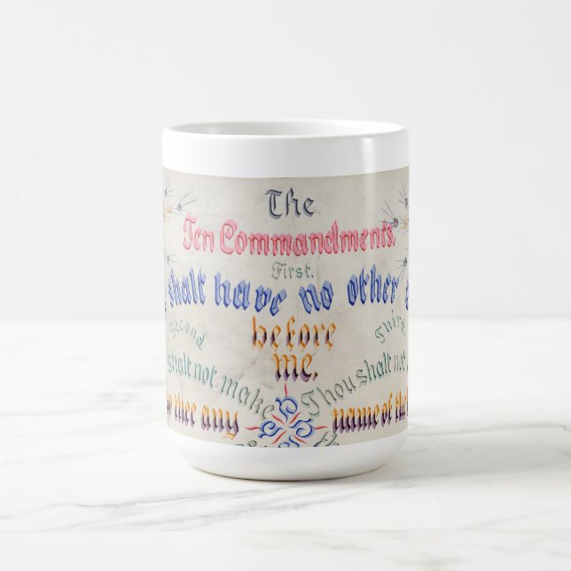 Die zehn Gebote Kaffeetasse (Mittel)