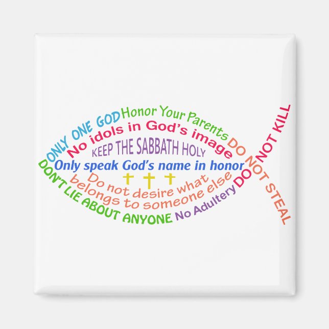 Die zehn Gebote Magnet (Vorne)