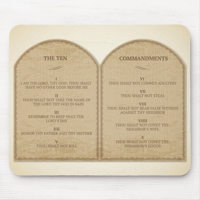 Die zehn Gebote Mousepad (Vorne)