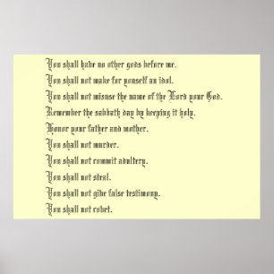 Die zehn Gebote Poster