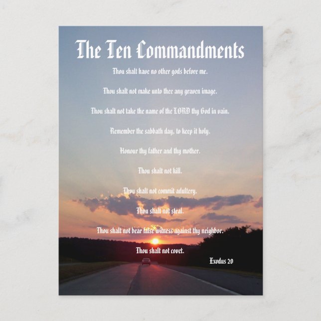 Die zehn Gebote - Sunset #3 Postkarte (Vorderseite)