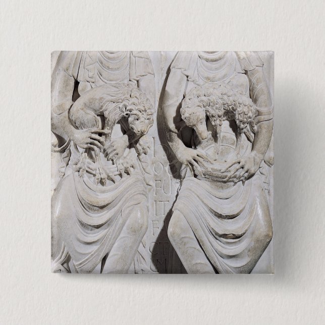 Die Zeichen von Löwen und von Widder Button (Vorderseite)