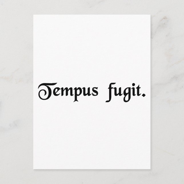Die Zeit fliegt. Postkarte (Vorderseite)
