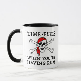 Die Zeit fliegt, wenn man Rum hat Tasse
