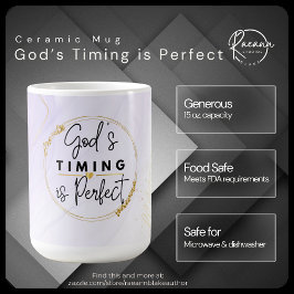 Die Zeit Gottes ist die perfekte Tasse der Keramik