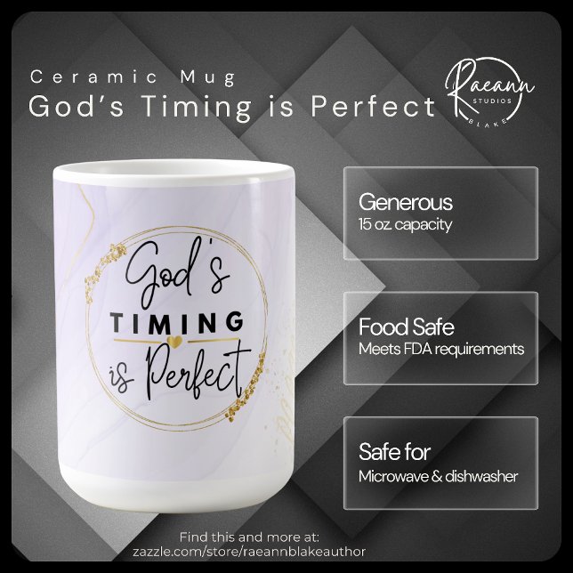 Die Zeit Gottes ist die perfekte Tasse der Keramik (Von Creator hochgeladen)