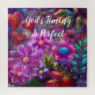 Die Zeit Gottes ist perfekt Abstrakt rosa und blas