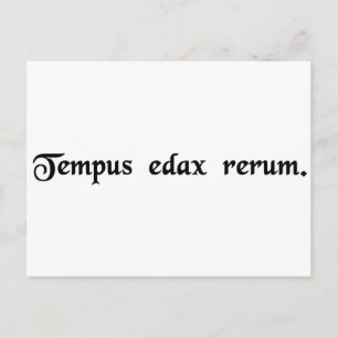 Die Zeit ist der Verfechter aller Dinge. Postkarte