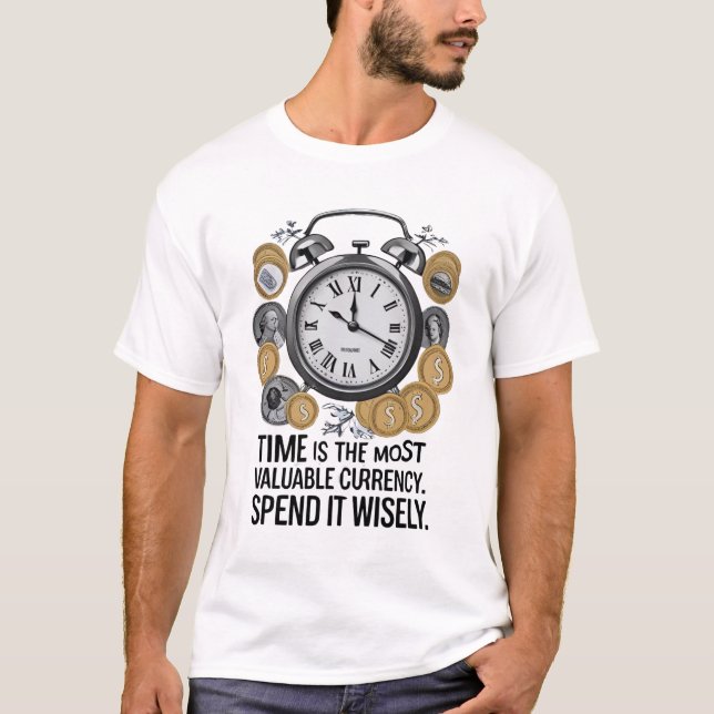 Die Zeit ist die wertvollste Währung T-Shirt (Vorderseite)