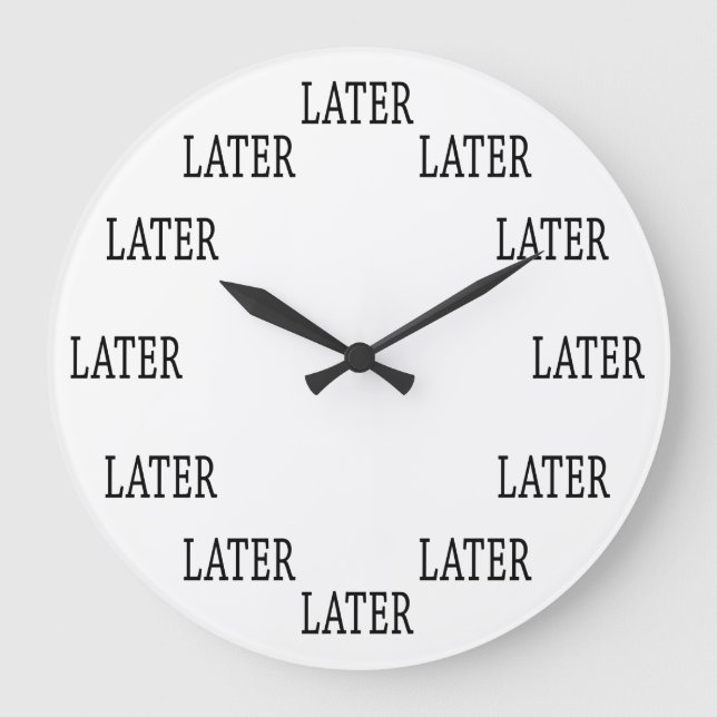 Die Zeit ist NEUERE Wanduhr (Vorderseite)