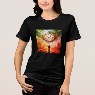 Die Zeit läuft ab Kurzarm für Männer/Frauen Tri-Blend Shirt
