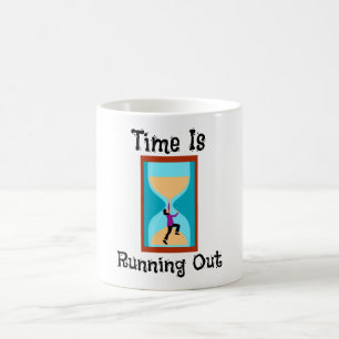 Die Zeit läuft aus der Kaffeepause-Tasse Kaffeetasse