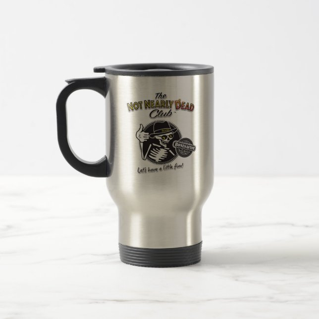 Die Zeit-Reisend-Pendler-Tasse Reisebecher (Links)