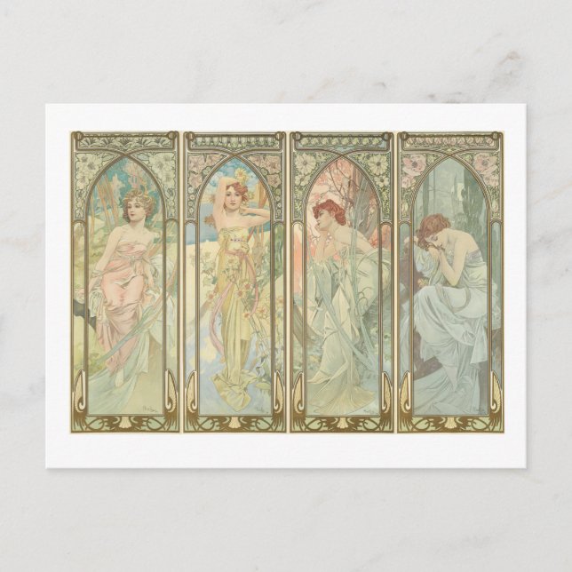 Die Zeiten des Tages Postkarte (Vorderseite)