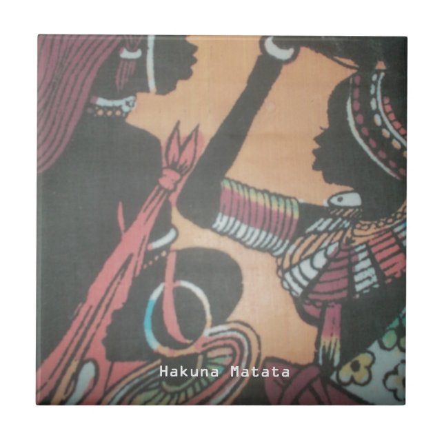 Die zeitlose Schönheit der Massai-Tradition Fliese (Vorderseite)