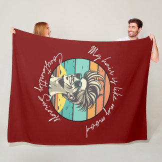 Die Zeitmaschine der Sängerin mit schwarzem Stil Fleecedecke